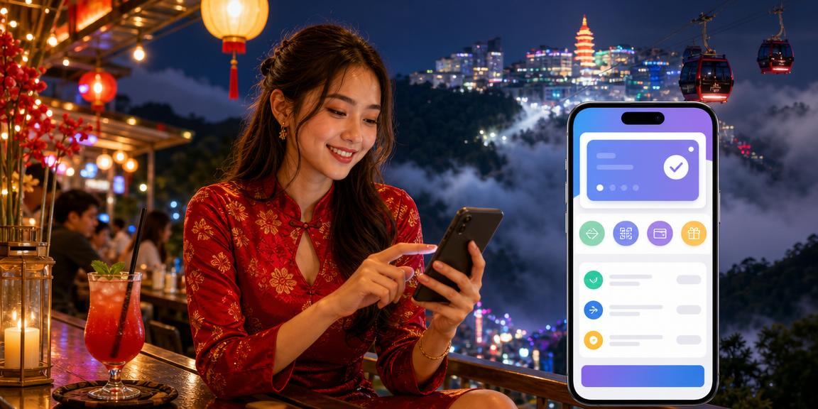 Pemain menggunakan kasino mudah alih premium di Genting Highlands Malaysia