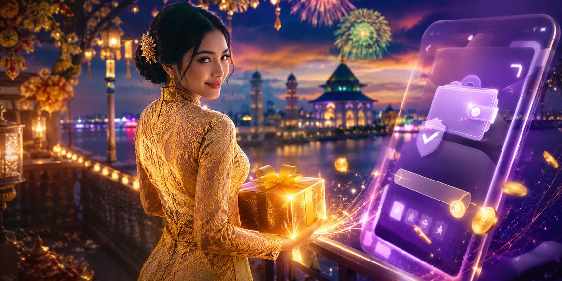 Pemain berbaju kebaya membuat deposit untuk bermain kasino dalam talian di Seremban